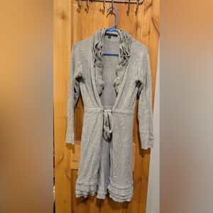 Gray Ruffled Robert Kitchen Sweater